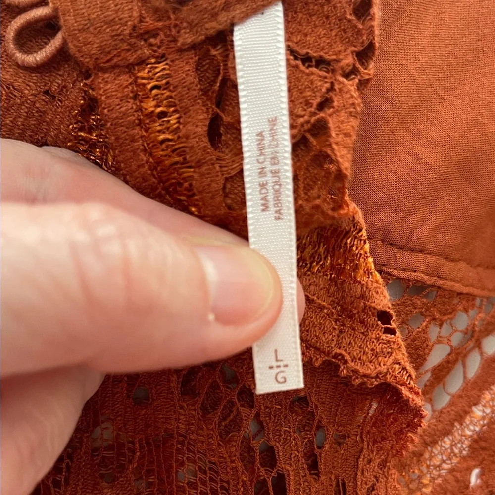 Free People Lace Midi Dress - Rust - Picture 7 of 14